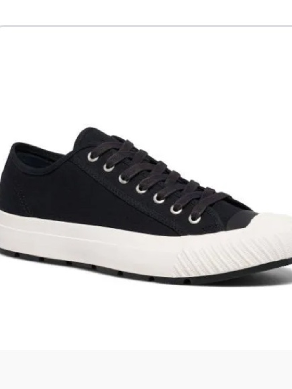 Superga Black Canvas Sneakers with White Sole Size 8